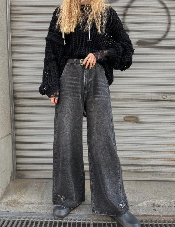 
						Blugi Dazy, gri inchis