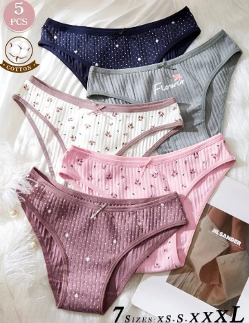 Set chiloti 5 perechi SHEIN, mix culori