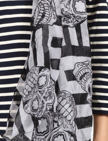 Esarfa Zara, gri/negru