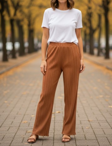 
						Pantaloni Zara, caramiziu