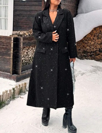 
						Palton SHEIN CURVE, negru