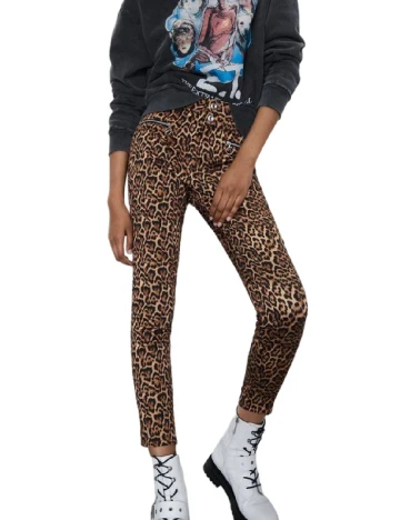 Pantaloni Zara, animal print Animal print