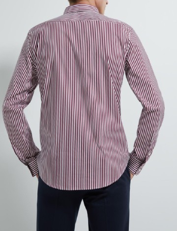 Camasa Zara, alb/visiniu