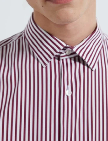 Camasa Zara, alb/visiniu Rosu
