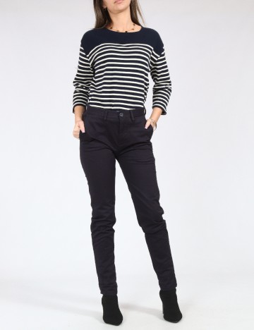 Pantaloni Pull&Bear, bleumarin