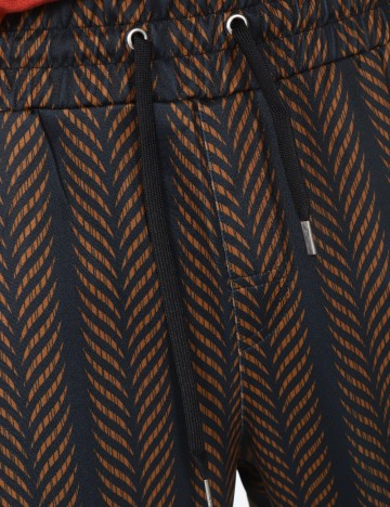 Pantaloni Zara, negru/maro