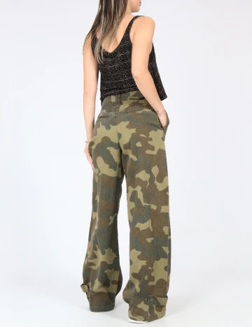 Pantaloni Zara, army Verde