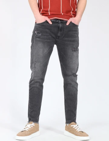 Blugi Zara, gri inchis