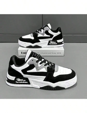 Adidasi SHEIN, alb/negru