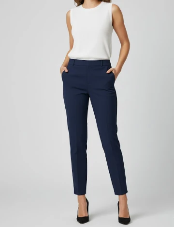 Pantaloni Pull&Bear, bleumarin