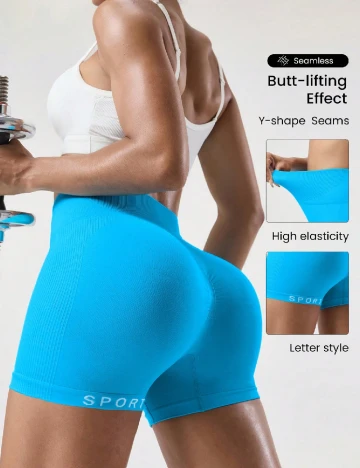 Pantaloni scurti SHEIN, albastru Albastru