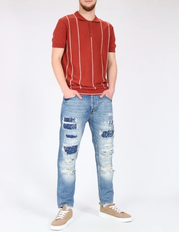 Blugi Zara, albastru Albastru