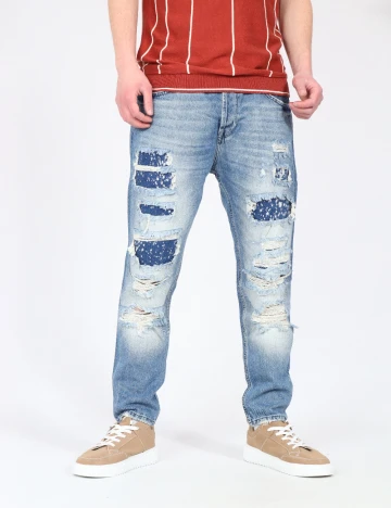 Blugi Zara, albastru Albastru