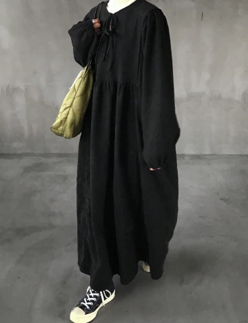 Rochie lunga Friful, negru