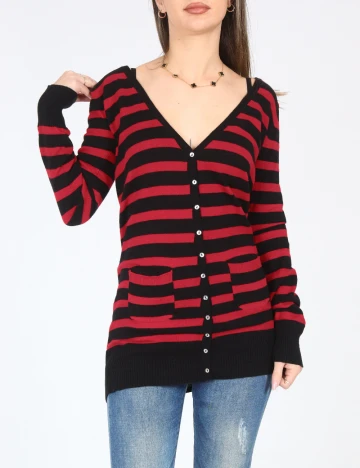 Cardigan Zara, rosu/negru