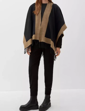 Poncho s.Oliver, negru/maro