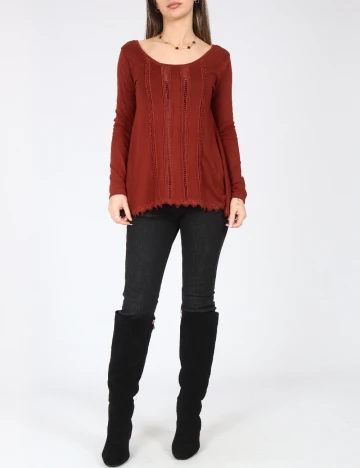 Bluza Bershka, caramiziu Maro