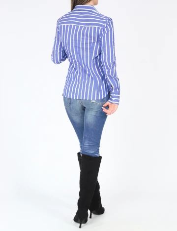 Camasa Zara, alb/albastru