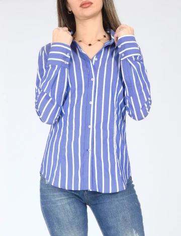 Camasa Zara, alb/albastru