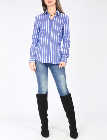 Camasa Zara, alb/albastru