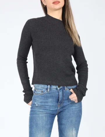 Bluza Bershka, gri inchis