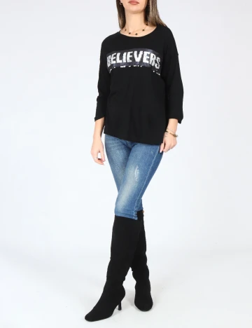 Bluza Bershka, negru