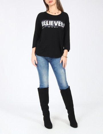 Bluza Bershka, negru