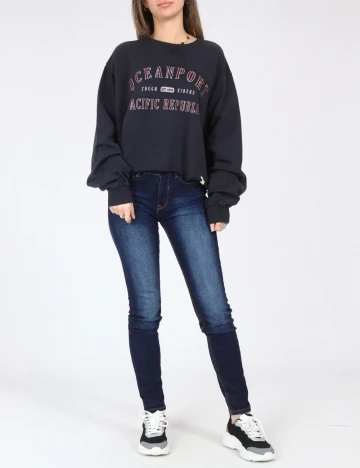 Bluza Oversize Pull&Bear, albastru Albastru