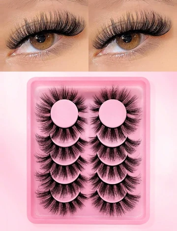 Gene false 6 perechi SHEIN, negru