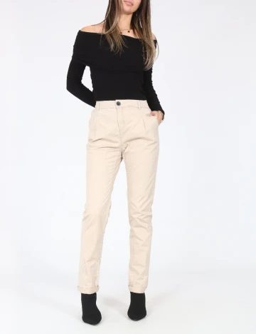 Pantaloni Bershka, crem