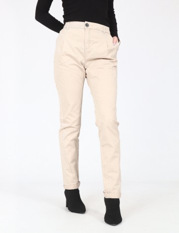 Pantaloni Bershka, crem
