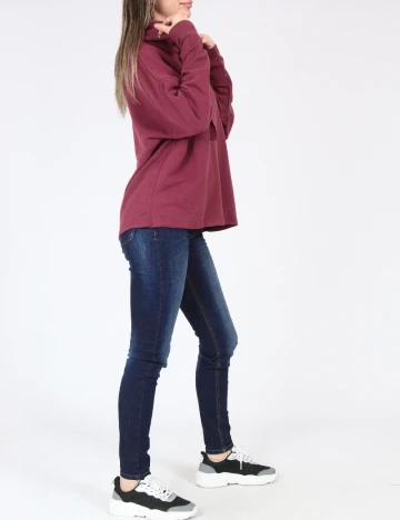 Hanorac Pull&Bear, roz pudra inchis Roz