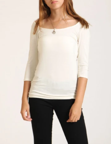 Bluza Bershka, ecru Alb