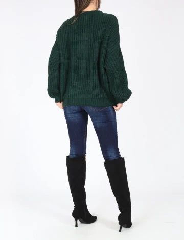 Pulover Oversize Pull&Bear, verde