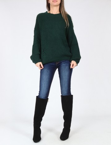 Pulover Oversize Pull&Bear, verde