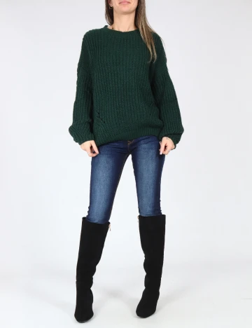 Pulover Oversize Pull&Bear, verde