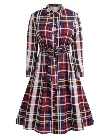 
						Rochie medie SHEIN CURVE, mix culori