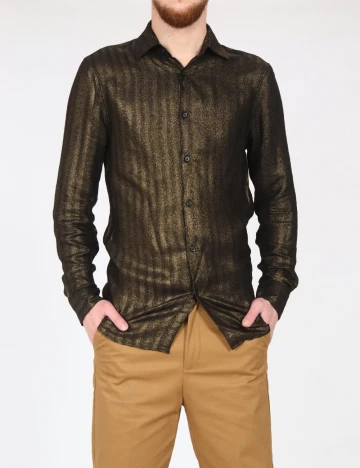 Camasa Zara, auriu/negru