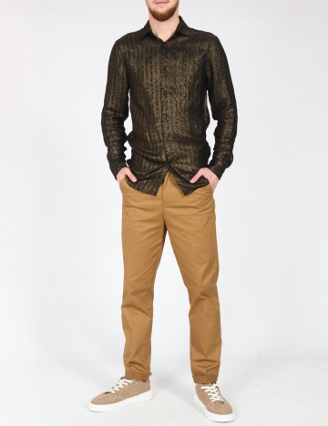 
						Camasa Zara, auriu/negru