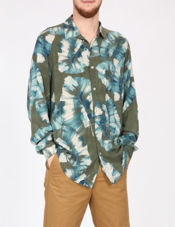 
						Camasa Zara, verde/albastru