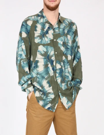 Camasa Zara, verde/albastru