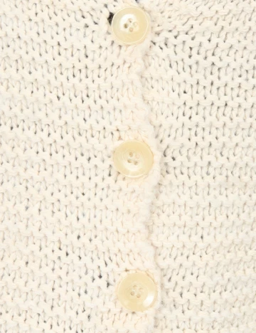Cardigan Zara, ecru Alb