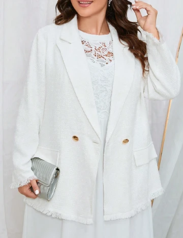 Sacou SHEIN CURVE, alb