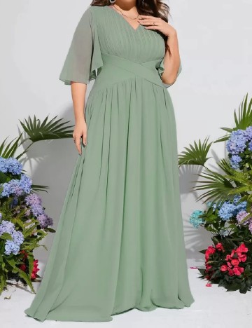 
						Rochie lunga SHEIN CURVE, verde