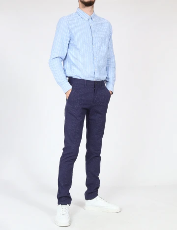 Pantaloni Zara, bleumarin Albastru