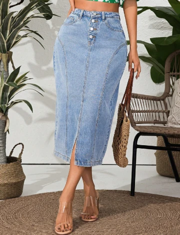 Fusta SHEIN, albastru