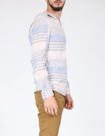 Bluza Zara, alb/albastru Albastru