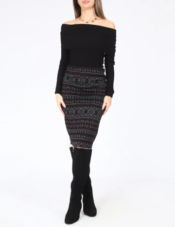 Fusta Bershka, negru