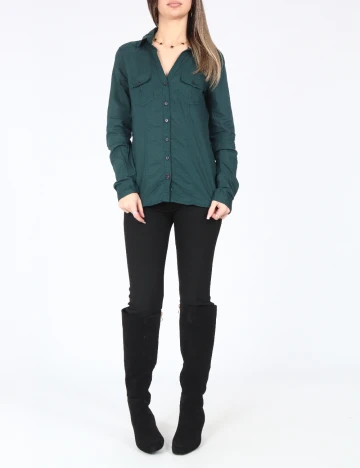 Camasa Bershka, verde