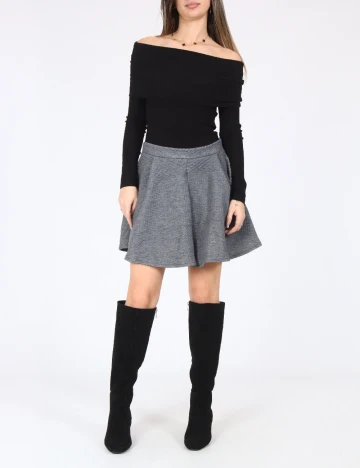 Fusta Bershka, gri Gri